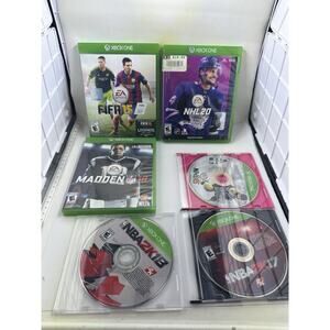 XBOX ONE ASSORTED SPORTS LOT 6 MADDEN FIFA NHL NBA 2K 17 18 15 20